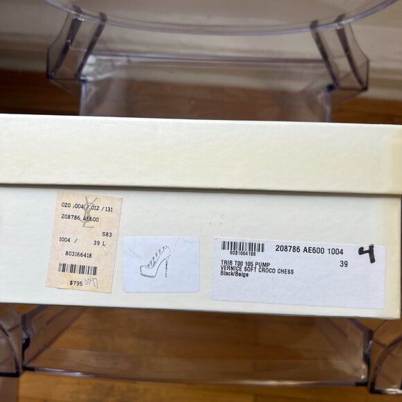 SAINT LAURENT YSL TRIBTOO PATENT PLATFORM PUMPS - Picture 2 of 16